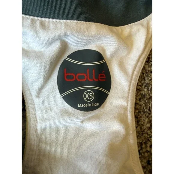 Bolle Tennis Dress Womens Size XS Gray Racerback V Neck Shelf Bra Stretch - Picture 4 of 12